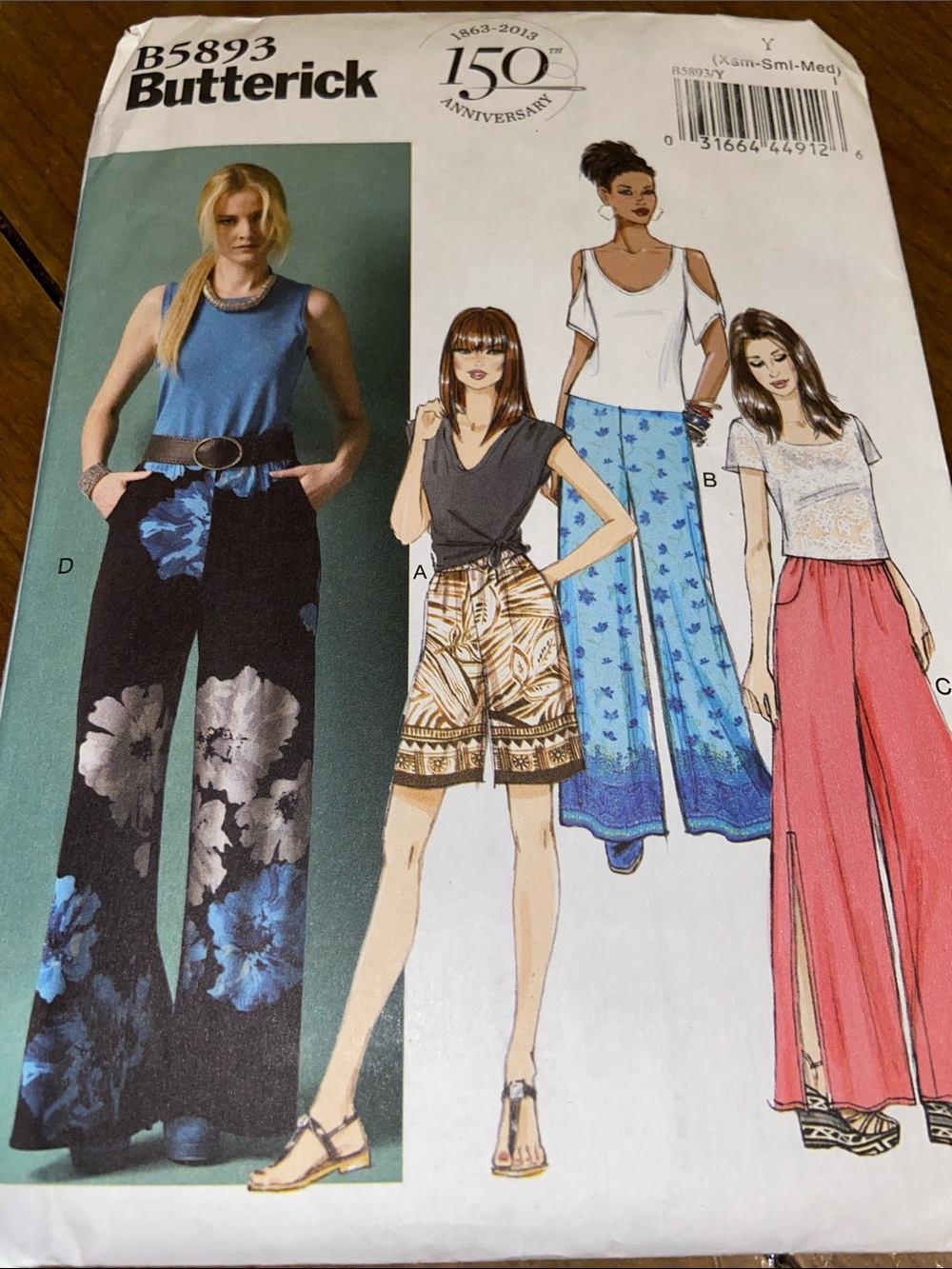 Butterick B5893 Misses Shorts and Pants Pattern Set. - Picture 1 of 4